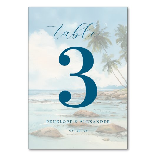 Rustige Turquoise Strandtafereel Kaart (Voorkant)