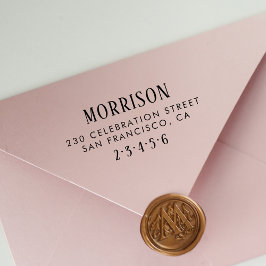 Rustige Typografie Aangepast adres & retouradres Zelfinktende Stempel