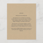 Rustige  Typografie Budget Wedding Flyer (Achterkant)