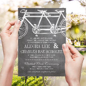 Rustige Typografie Chalkboard  fiets Kaart