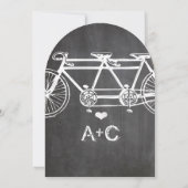 Rustige Typografie Chalkboard  fiets Kaart (Achterkant)