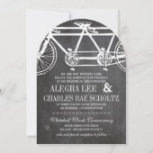 Rustige Typografie Chalkboard  fiets Kaart (Voorkant)