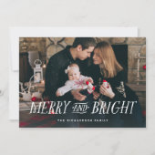 Rustige Typografie met foto | Kerstmis Feestdagenkaart (Voorkant)