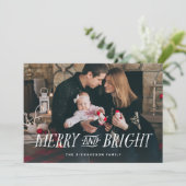 Rustige Typografie met foto | Kerstmis Feestdagenkaart (Staand voorkant)