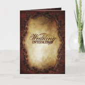 rustige typografie western land bruiloft (Voorkant)