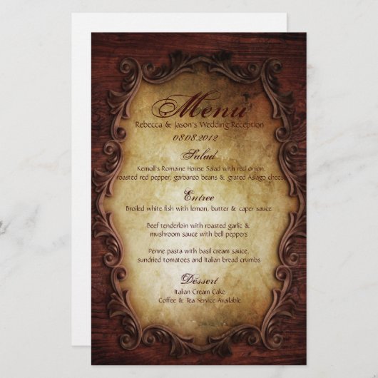 rustige  typografie western land bruiloft (Voorkant / Achterkant)