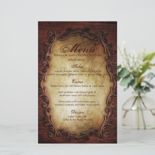 rustige  typografie western land bruiloft (Staand voorkant)