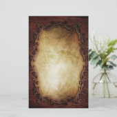 rustige  typografie western land bruiloft briefpapier (Staand voorkant)