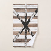 Rustige, uit meerdere houten witten en bruine sche bad handdoek (Handdoek)