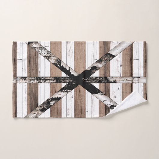 Rustige, uit meerdere houten witten en bruine sche bad handdoek (Handdoek)