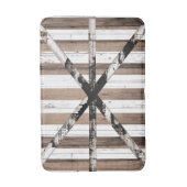 Rustige, uit meerdere houten witten en bruine sche badmat (Voorkant Verticaal)