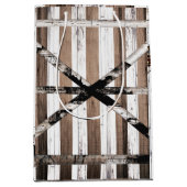 Rustige, uit meerdere houten witten en bruine sche medium cadeauzakje (Voorkant)