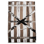 Rustige, uit meerdere houten witten en bruine sche medium cadeauzakje (Achterkant)