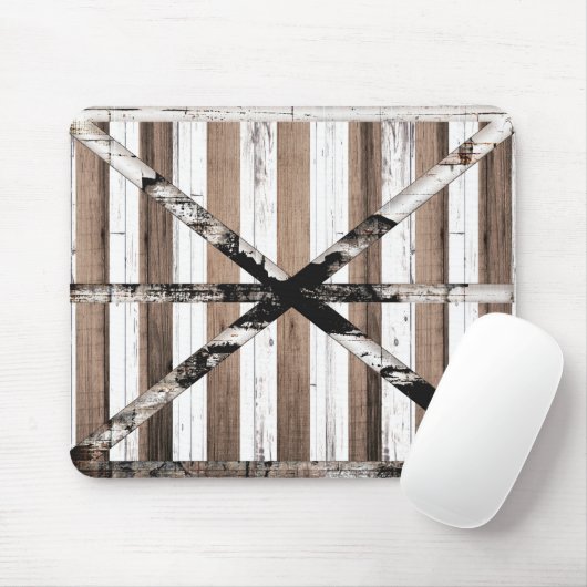 Rustige, uit meerdere houten witten en bruine sche muismat (Met muis)