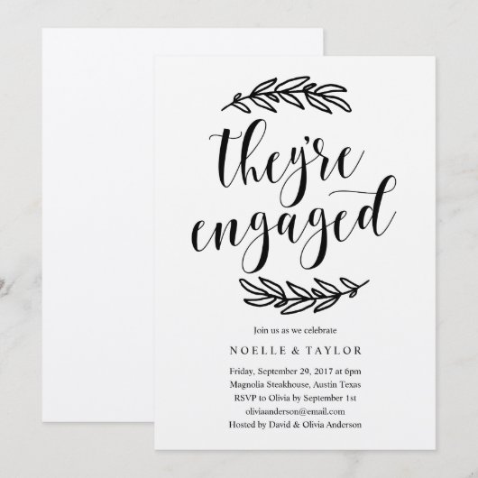 Rustige uitnodiging van de Inspanningspartij (Voorkant / Achterkant)