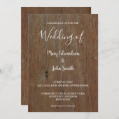 Rustige uitnodiging voor een bruiloft in een donke (Voorkant / Achterkant)