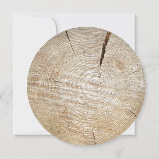 Rustige uitnodiging voor een bruiloft met hout uit (Achterkant)