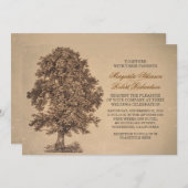 rustige uitnodiging voor een eekboombruiloft (Voorkant / Achterkant)