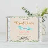 Rustige uitnodiging voor een groene themagepartij (Staand voorkant)