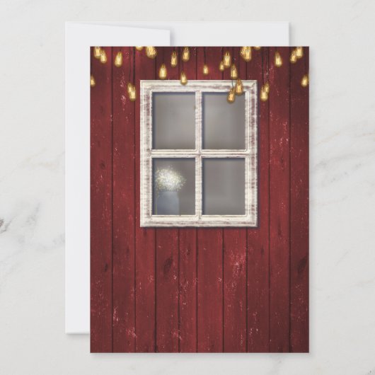 Rustige uitvindingen in het venster Red Barn & Lic Kaart (Achterkant)