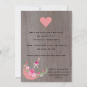 Rustige Umbrella| Rozen op houten Vrijgezellenfees Kaart (Achterkant)