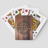 Rustige vader Het Man Myth Legend Hood Pyrografie Pokerkaarten (Achterkant)