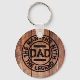 Rustige vader Het Man Myth Legend Hood Pyrografie Sleutelhanger