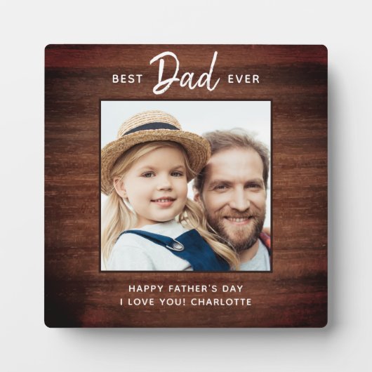 Rustige Vaderdag beste-DAD ooit aangepaste foto's Fotoplaat (Voorkant)