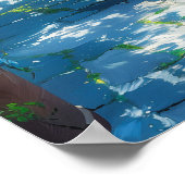 Rustige vakantie in de blauwe zomer poster (Hoek)