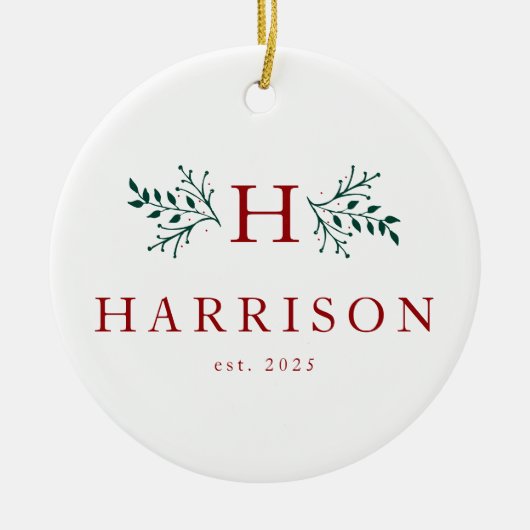 Rustige vakantiemonogram ornament foto's (Voorkant)