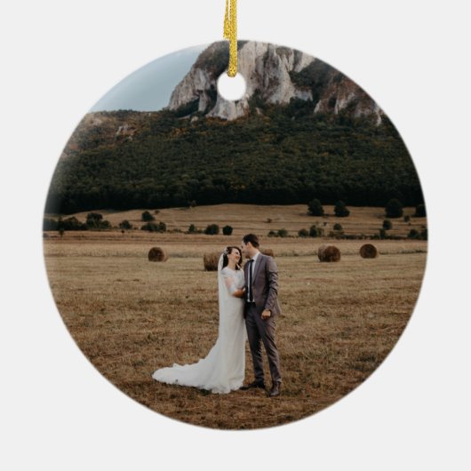 Rustige vakantiemonogram ornament foto's (Achterkant)