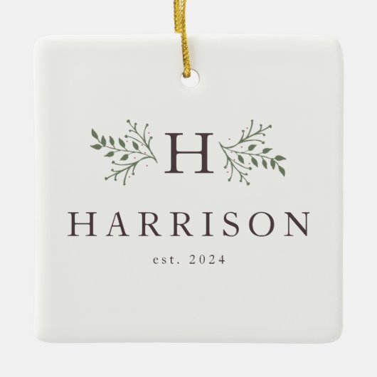 Rustige vakantiemonogram ornament foto's (Voorkant)