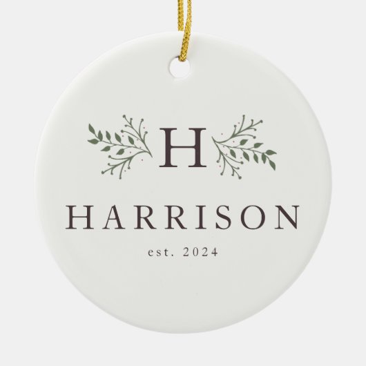 Rustige vakantiemonogram ornament foto's (Voorkant)