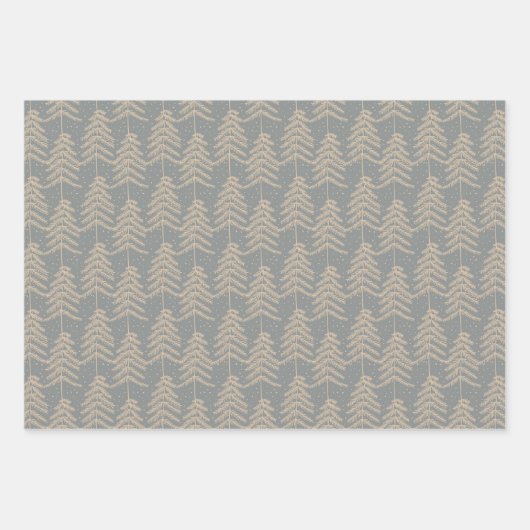 Rustige Vakantiepomp grijs goud Inpakpapier Vel (Voorkant 2)