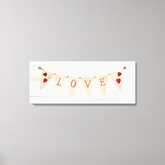 Rustige Valentijn Banner II Canvas Afdruk (Voorkant)