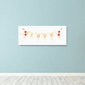 Rustige Valentijn Banner II Canvas Afdruk (Insitu (Houten vloer))