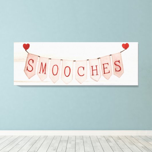 Rustige Valentijn Banner III Canvas Afdruk (Insitu (Houten vloer))