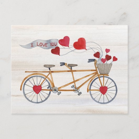 Rustige Valentijn fiets gebouwd voor twee Briefkaart (Voorkant)