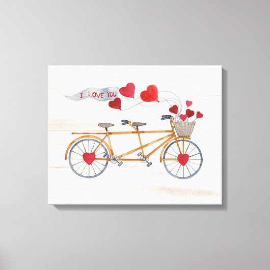Rustige Valentijn fiets gebouwd voor twee Canvas Afdruk (Voorkant)