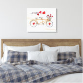 Rustige Valentijn fiets gebouwd voor twee Canvas Afdruk (Insitu (Slaapkamer))