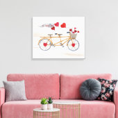 Rustige Valentijn fiets gebouwd voor twee Canvas Afdruk (Insitu (Woonkamer))