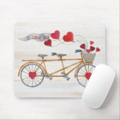 Rustige Valentijn fiets gebouwd voor twee Muismat (Met muis)