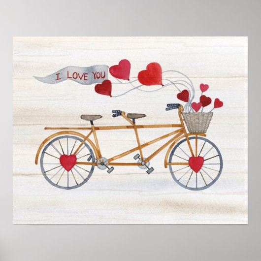 Rustige Valentijn fiets gebouwd voor twee Poster (Voorkant)
