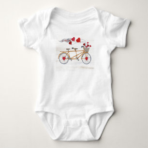 Rustige Valentijn fiets gebouwd voor twee Romper