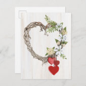 Rustige Valentijn Heart Wreath II Briefkaart (Voorkant / Achterkant)