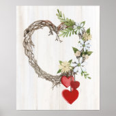 Rustige Valentijn Heart Wreath II Poster (Voorkant)