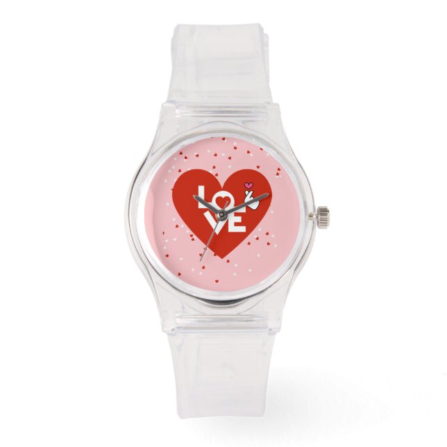 Rustige Valentijnsdag Love Classic Women Watch Horloge (Voorkant)
