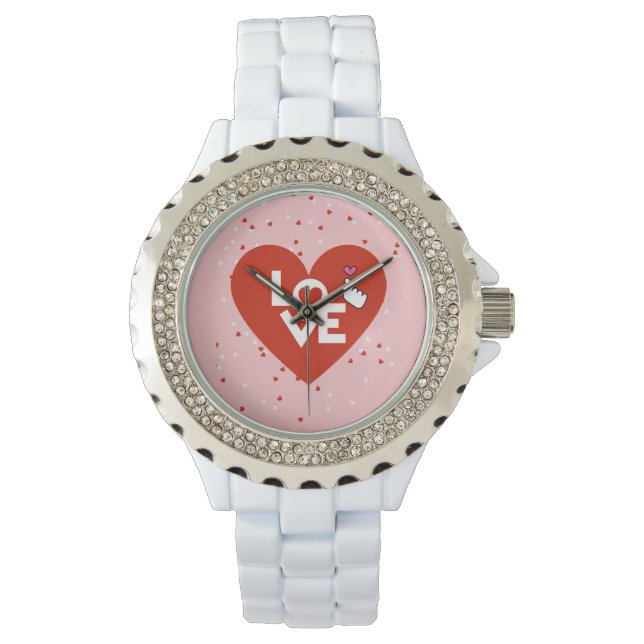 Rustige Valentijnsdag Love Classic Women Watch Horloge (Voorkant)
