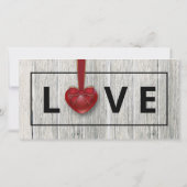 Rustige Valentijnsdag LOVE Hartenfotokaart (Achterkant)