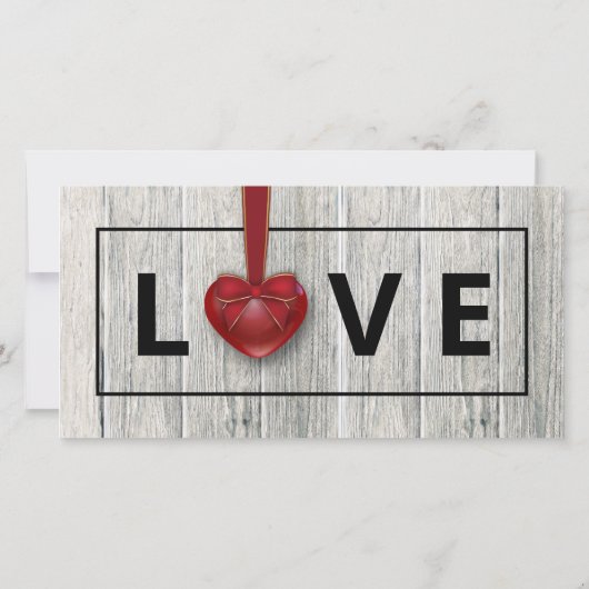 Rustige Valentijnsdag LOVE Hartenfotokaart (Achterkant)